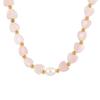 Rose Quartz & Titanium Steel Handmade Necklace - Women's Fashion Clavicle Chain
