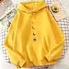 Harajuku Trendy Women's Moon Graphic Print Hoodie Autumn Winter Casual Loose Sweatshirt with Pocket Long Sleeve Casual Women Top