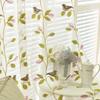 Floral Embroidered Sheer Curtains - Rod Pocket Voile Tulle for Living Room & Bedroom, Lightweight Polyester Home Decor