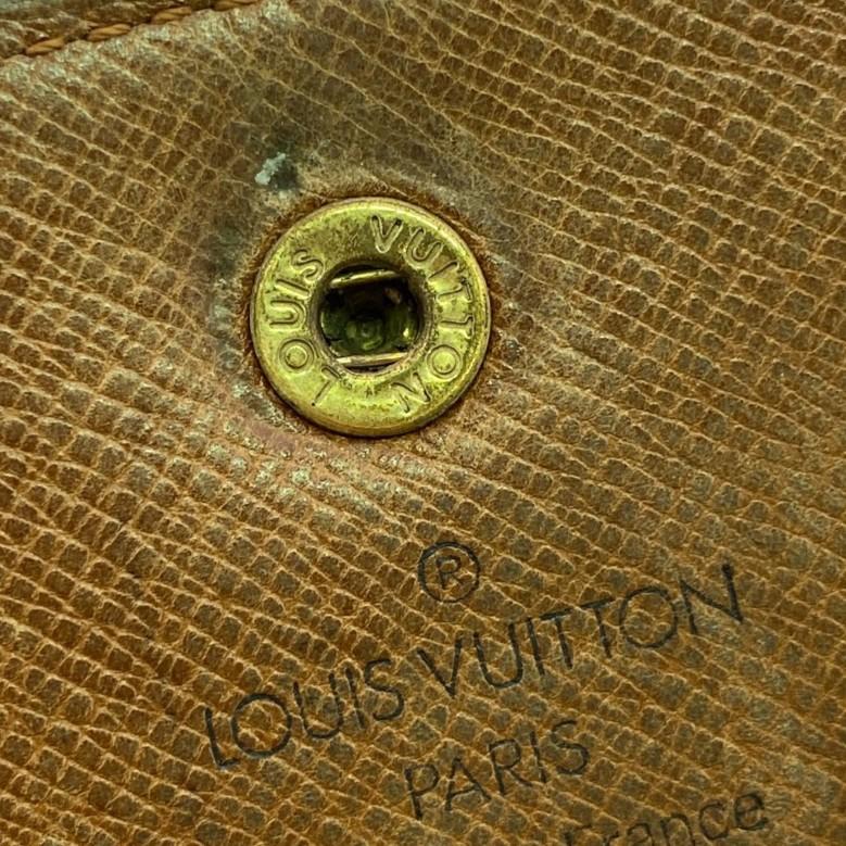 Louis Vuitton M61215 Monogram Monogram Porte Tresor International Tri-fold Wallet Brown Monogram Used