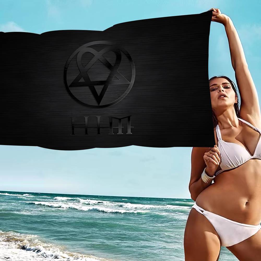 Classic Rock Band H-Him Microfiber Blanket Quick Drying Beach Towels Oversized Printing Super Absorbent Pool Towel Blanket