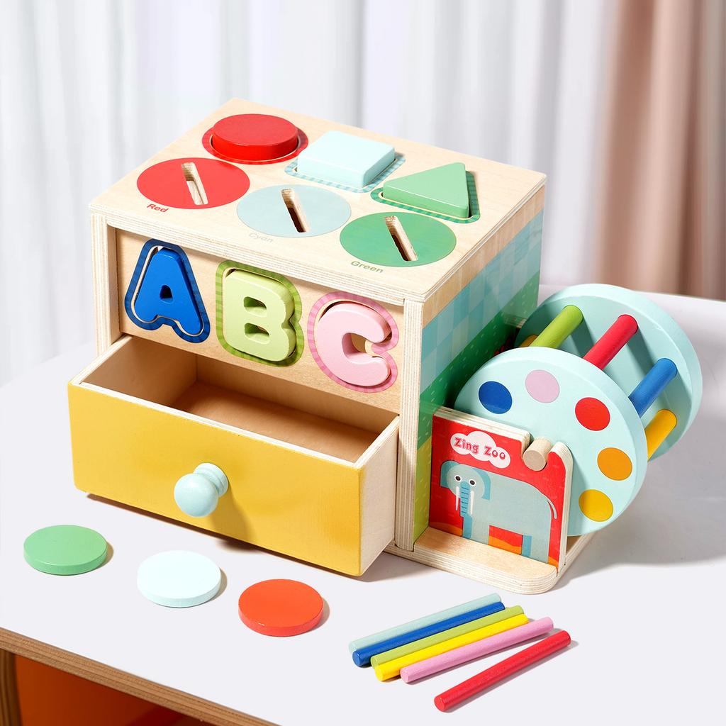Teaching Aids, Busy Huts, Early Education, Multifunctional Textile Drums, Coin Throwing Balls, Letter Shapes, Cognitive Educational Toys