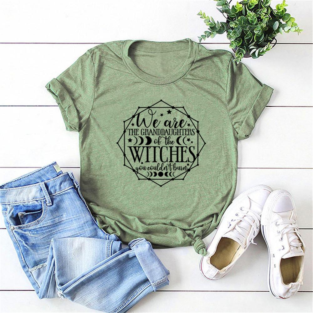 We Are Granddaughters of The Witches You Couldnt Burn T Shirt Salem Witch Tshirt Witchy Clothing Mystic Tee Halloween Shirt Top