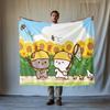 Lovely Cat Cartoon Thin Blanket Home Textile Flannel Soft Warm Throw Blanket Bedding Sofa Cover for sweethearts Kids Gift
