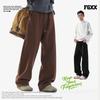 Fingercroxxit Men's Japanese Style Curved-Leg Casual Sport Pants