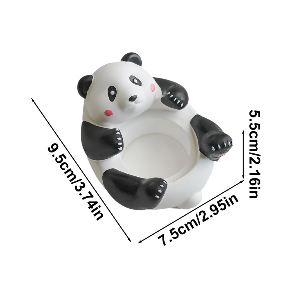 Panda Candlestick Aromatherapy Candle Shaped Wax Set Handmade Cute Tealight Candle Holder Ornament Gift Home Decor зелёный