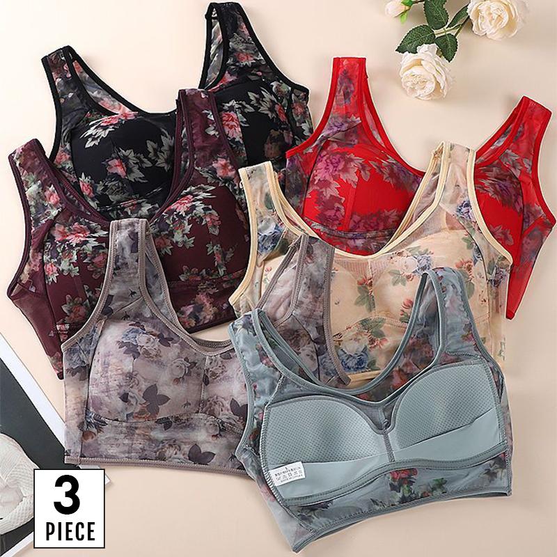 3Pcs/Set  Women's Bra Seamless Bras Plus Size Underwear Wireless Bralette Sexy Ladies Lingerie L-6L