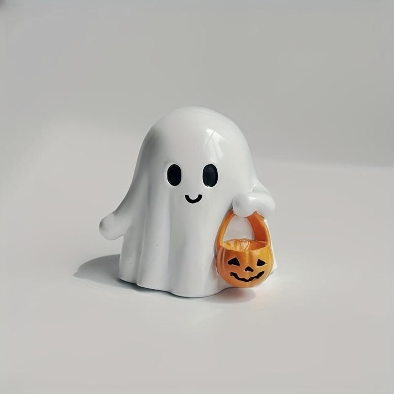 

Cute Ghost Statue Small Horror Ghosts Multi Functional Halloween Home Decorations Coffee Table Centerpieces Shelf белый