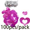 (100Pieces/pack)Valentine's Day Romantic Heart-Shaped Sequin Pendant Suitable for Wedding Family Decoration Room