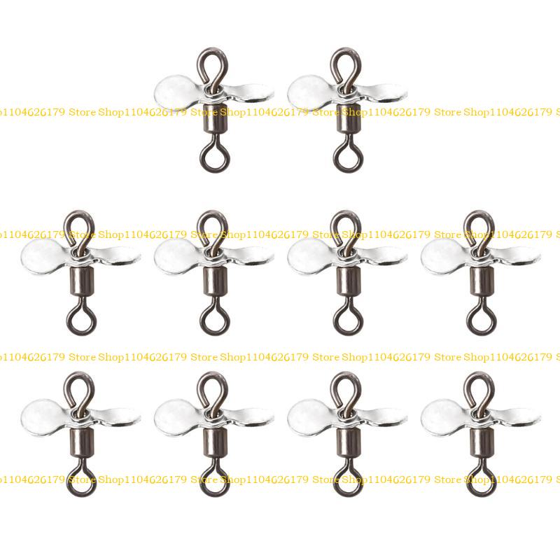 A1A2 10Pcs Stainless Spinnerbait Props DIY Fishing Lures Hook Baits Fly Propeller Topwater Fishing Lures Fishing Accessory
