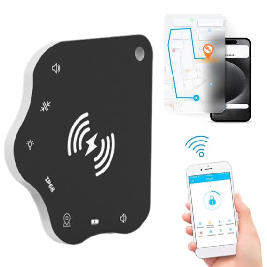 Smart Wallet Tracker Card IP68 Waterproof Ultra-Thin GPS Item Finder Locator