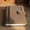 Card Pocket Polka Dot A7 Notebook Denim Fabric Stationery Album Journal Binder Cover  Portable