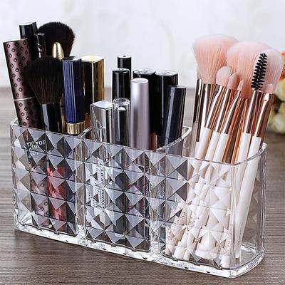 1PC Clear Acrylic Makeup Brush Holder Desk Cosmetic Organiser Lipstick Brush Storage Holder