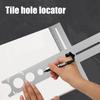 Tile Hole Locator Ceramic Tile Hole Locator Measuring Range 300mm Precision Template Guide 25mm/40mm/45mm/55mm/60mm for Bathroom