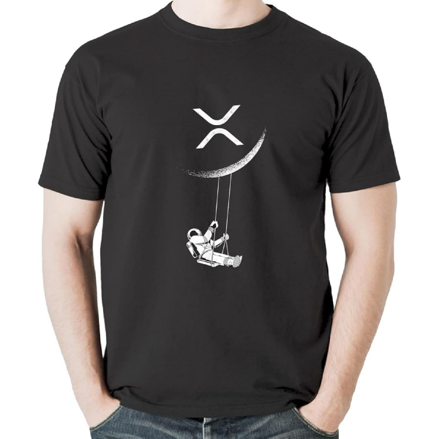 XRP Crypto Gift Cryptocurrency Blockchain Community T-Shirt Sweatshirt Hoodie Tanktop for Men Women Kids Black S
