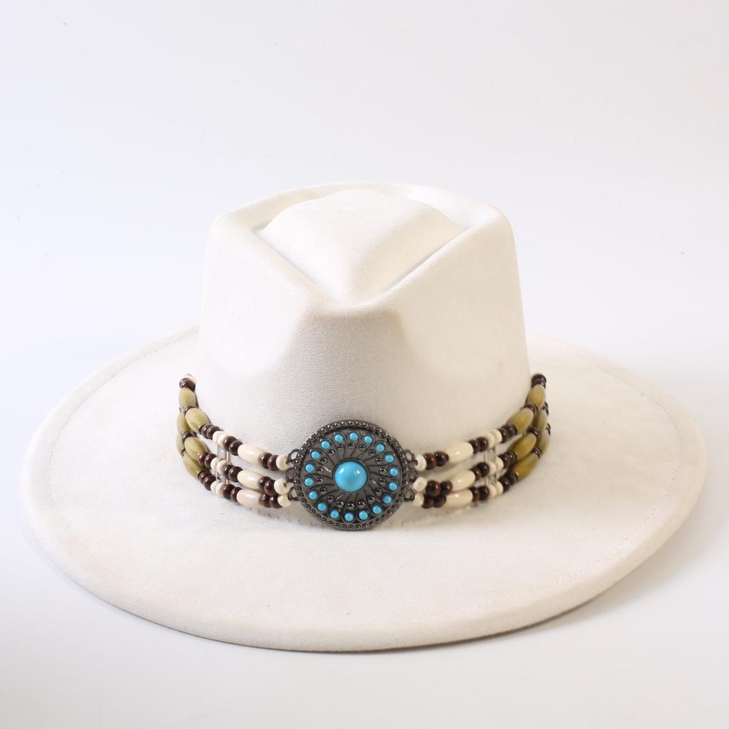 Beliebter europäischer und amerikanischer Stil Wildleder-Zylinderhut mit breiter Krempe, klassischer Mode-Western-Cowboyhut für Herren und Damen