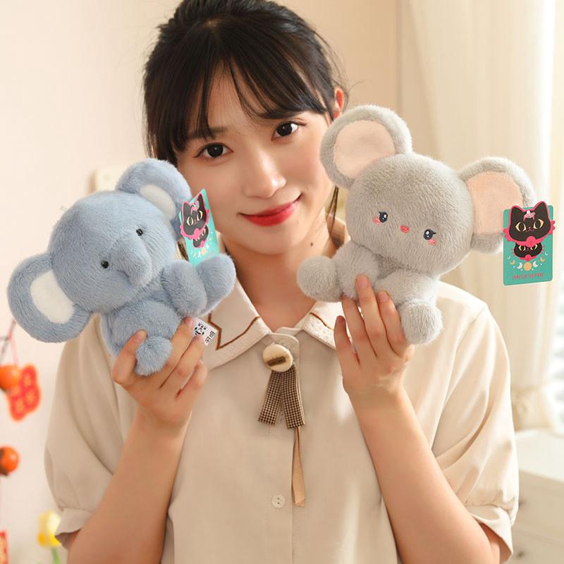 Adorable Plush Elephant Stuffed Animal Office Companion Soft Toy For Kids Gift