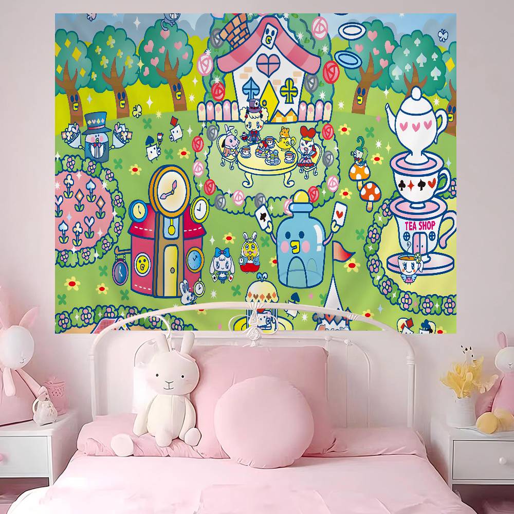 Classic TTamagotchi Cut Friend Game Hanging Bohemian Tapestry Hanging Tarot Hippie Wall Rugs Dorm Japanese Tapestry