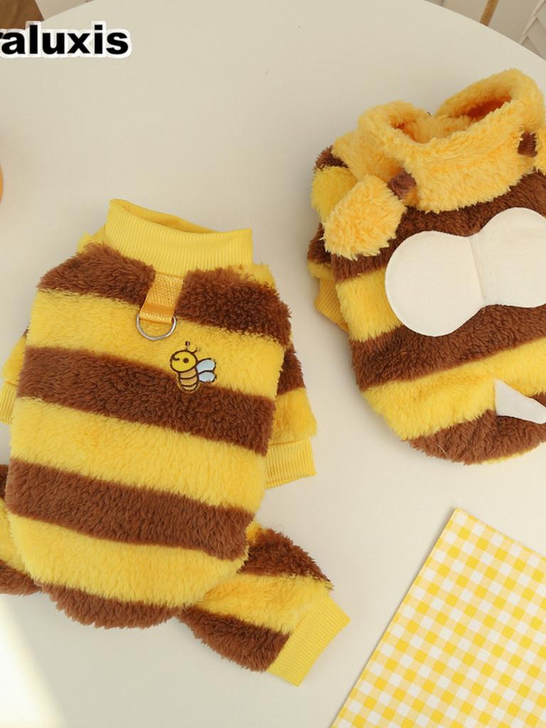 Pet Clothes for Dogs and Cats - Autumn Winter Transformation Outfit Teddy Bear Poodle French Bulldog Fleece Medium Dog