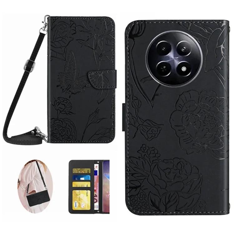 

HT03 For Realme 12 5G Cover Skin-Touch Leather Phone Case with Shoulder Strap