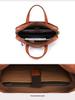 Men's Large Genuine Leather Briefcase: Business Casual Document & Laptop Bag