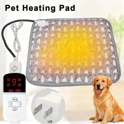 30-50°C Waterproof Adjustable Electric Blanket Pet Heating Pad With Timer Anti-bite Tube Cat Dog Heated MatSleeping Supplies