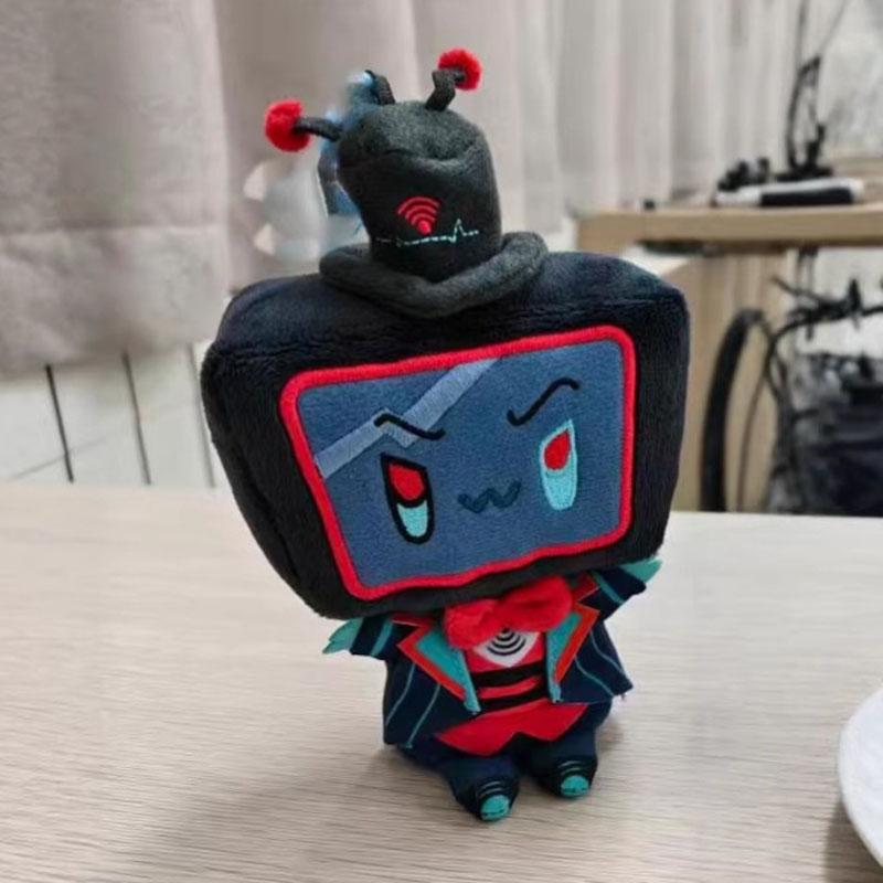 Neu 10cm Stofftier Hazbin Alastor Plüschtier Anime Hotel Vox TV Plüsch Cartoon Figur Modell Spielzeug Dekorative Anhänger Schlüsselanhänger Puppe