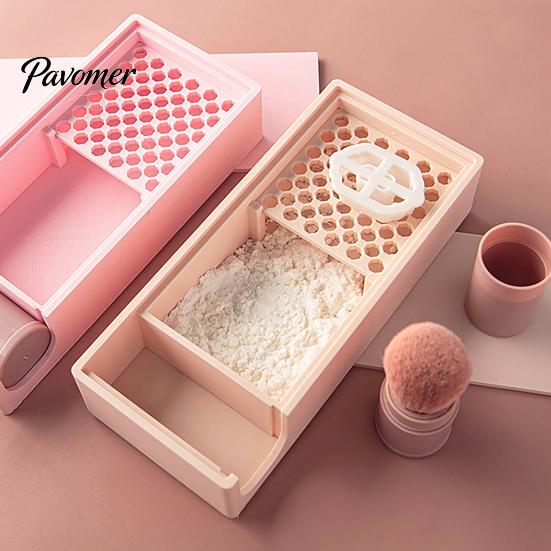 Clay Crafting Gift for Artists Tools Kit, Powder Storage Box with Sieve Brush Container, Dust Proof Container Craft Organizer, Air Dry Accessory