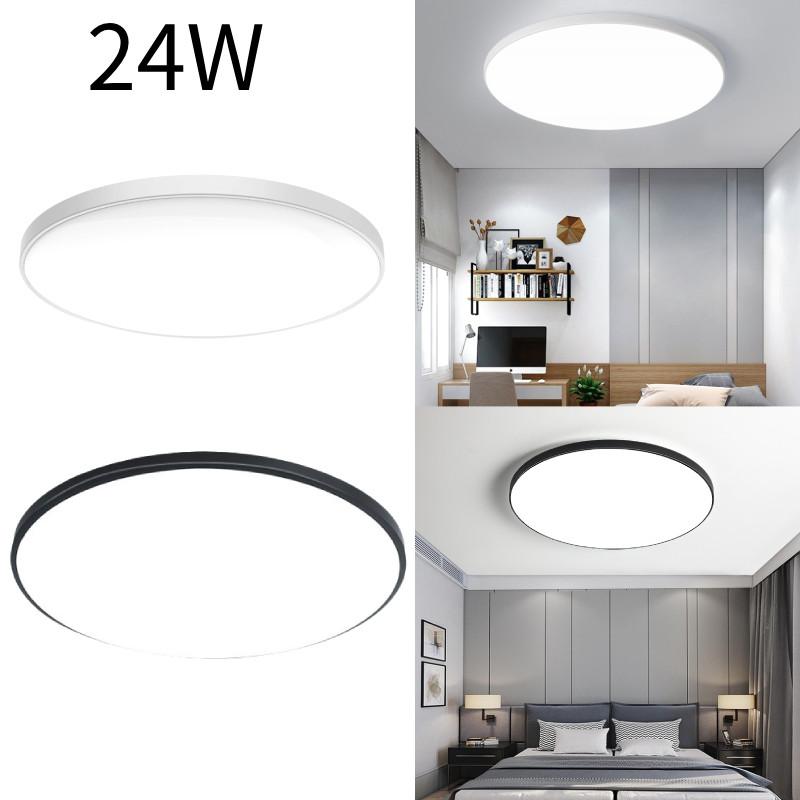 Ceiling 24w Led Lights Cool White Flush Mount Lamp Bedroom Bathroom Kitchen