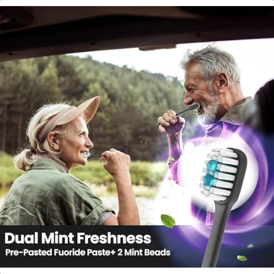 

Mini Disposable Toothbrushes with Toothpaste PrePasted Fluoride Paste 2 Mint Beads Soft Bristles Tongue Scraper Toothpick and F United States