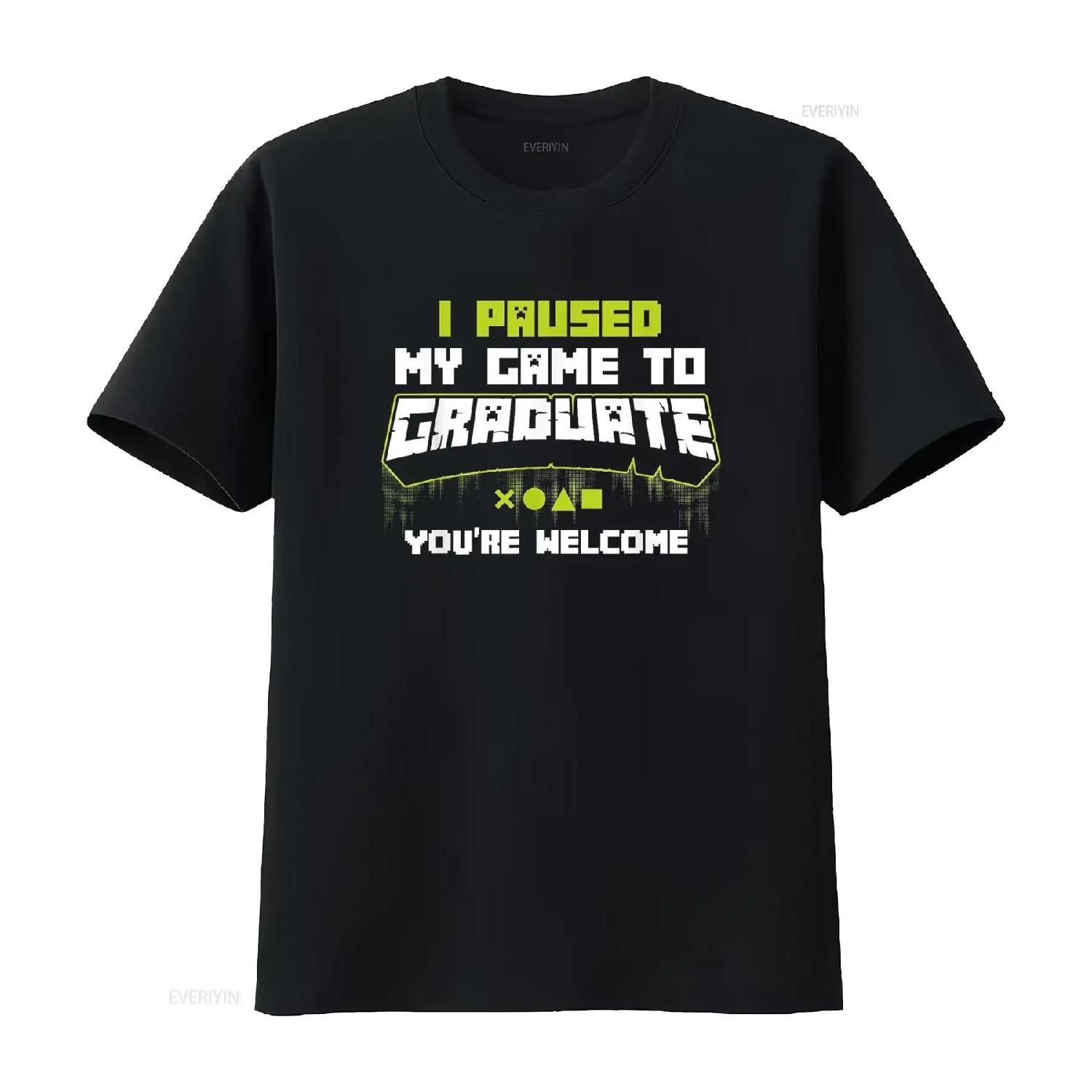 I Paused My Game To Graduate Graduation Grad Gaming Gamer T Shirt vintage Washed Comfortable Unisex Soft Casual fashion Stylish S