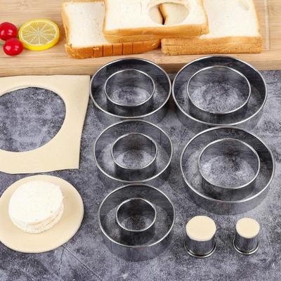 1 Set Cookie Cutter Stainless Steel Circle Biscuit Cutter Effortless Cookie Shaping Pastry Tool for Home