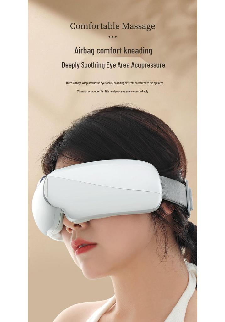 Smart Eye Massager with Heat for Eye Fatigue Relief - Home Use Airbag Eye Mask & Protector