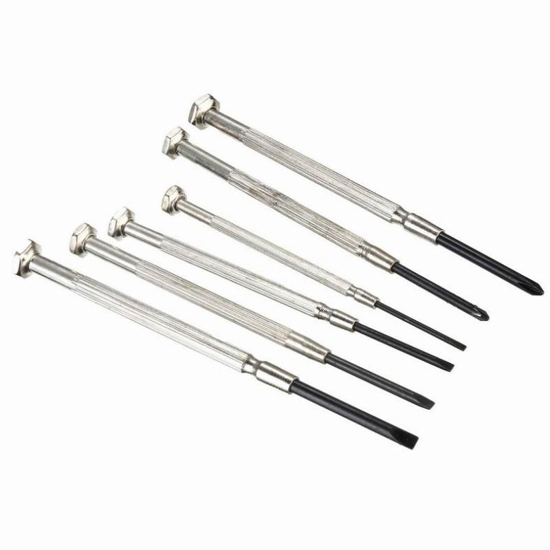 Buy Mini 6pcs/set Jewelers Disassemble 2 Phillips + 4 Flat Watch Screwdrivers Set Kit Flat Head