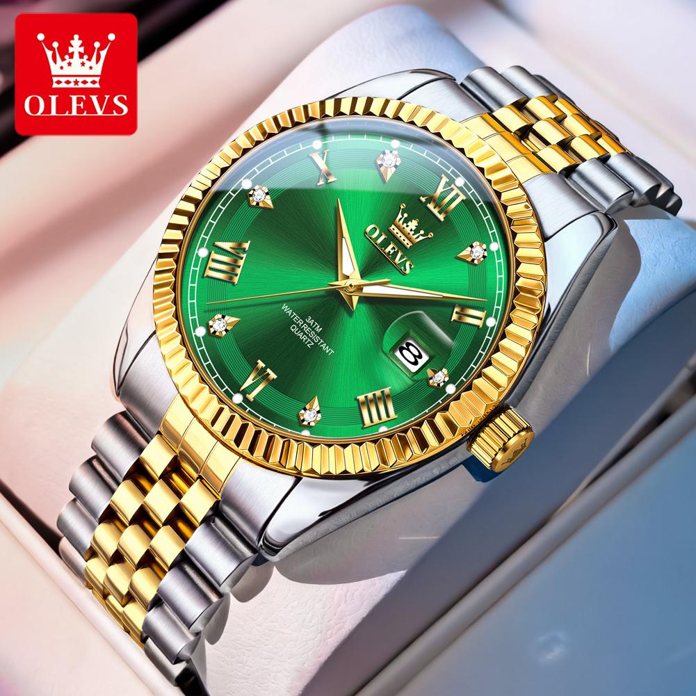OLEVS 5680 Luxus Herrenuhr Wasserdicht Datum Mode Quarz Uhr für Mann Leuchtend Business Männliche Armbanduhr Echtes Produkt