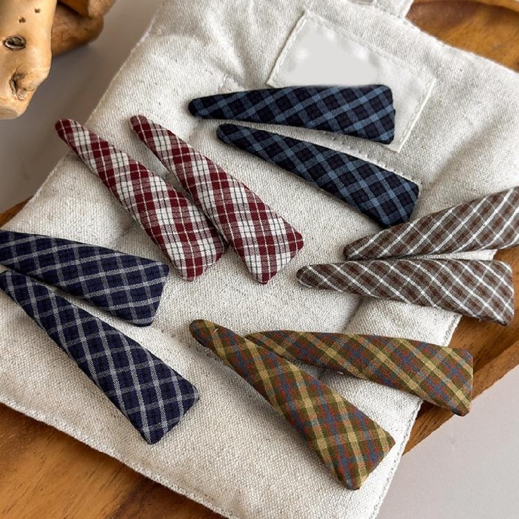 Stylish Fashionable Hair Barrettes Hair Clip Sweet Hairpin Barrette Plaids Hair Clip Christmas for Women Girl
