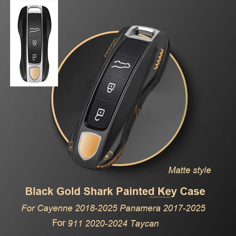 For Porsche Panamera Cayenne Macan 718 Cayman Boxster 911 Taycan Car 92 Personalized Key Case Protective Shell Remote Fob Cover