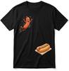 Funny Hot Dog Jumping Into Bun Sausage BBQ High Dive T-Shirt