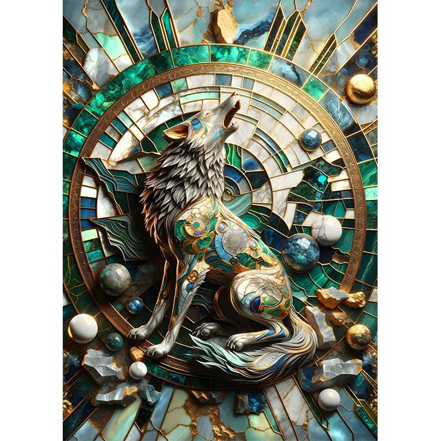 Fantasy Gorgeous Emerald Jewelry Gold Animal Prints Poster Canva Painting Modern Wall Art Picture Living Room Bedroom Home Decor