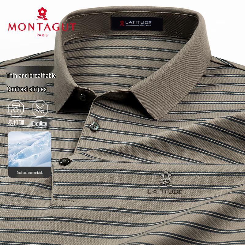 MONTAGUT Men s Striped Polo Shirt 54