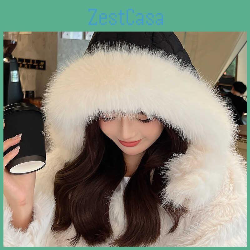 Pattern Plush Checkered Hat Women Winter Ear Protection Outdoor Warmth Gift Cap