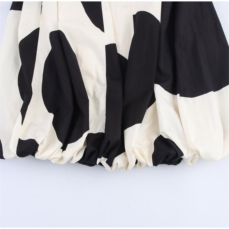 Ladies Polka Dot Balloon Version Sleeveless Dress Waist Slim Summer Fashion Ladies One-piece Short Skirt Commuter High Street