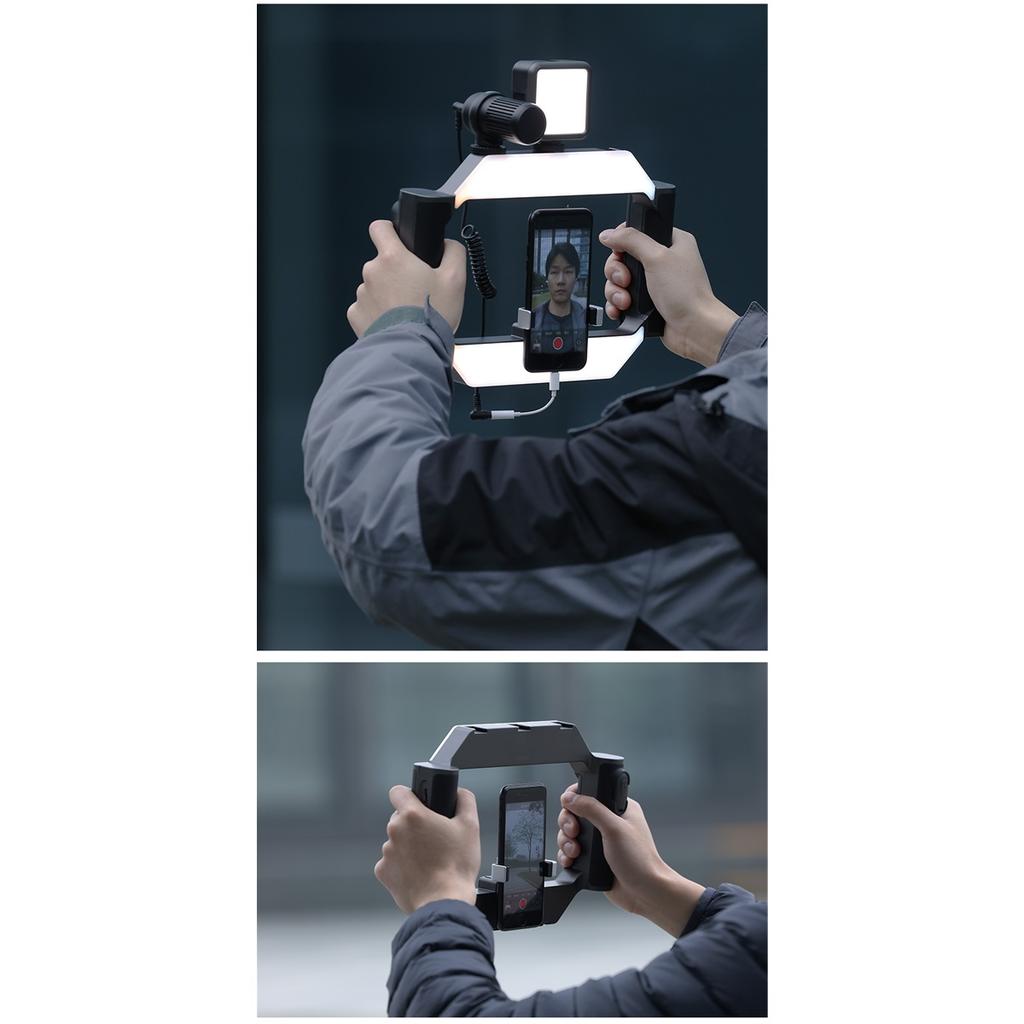 U-Rig Video LED Light Wireless Remote Smartphone Video Light 2 in 1 Ring Light Handheld Light with Bracket for DSLR