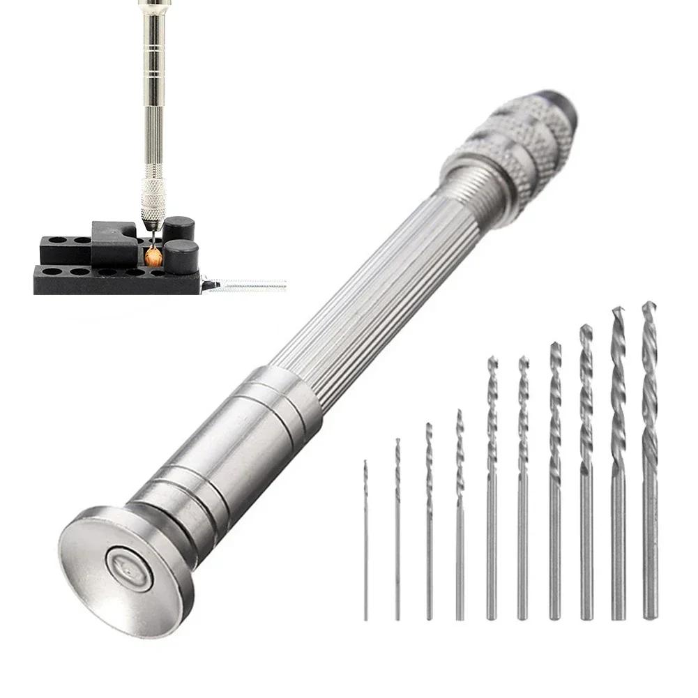Hand Drill Bits Handle 0.3-3.2mm Bits Chuck Holder For Wood Plastic Rubber Models Hobby Drilling Craft Jewelry DIY Manual Tools
