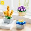 ToylinX Succulent Flower Potted Building Blocks 115PCS Toy Model Garden Children Adult  Festive Gifts Christmas Halloween Easter