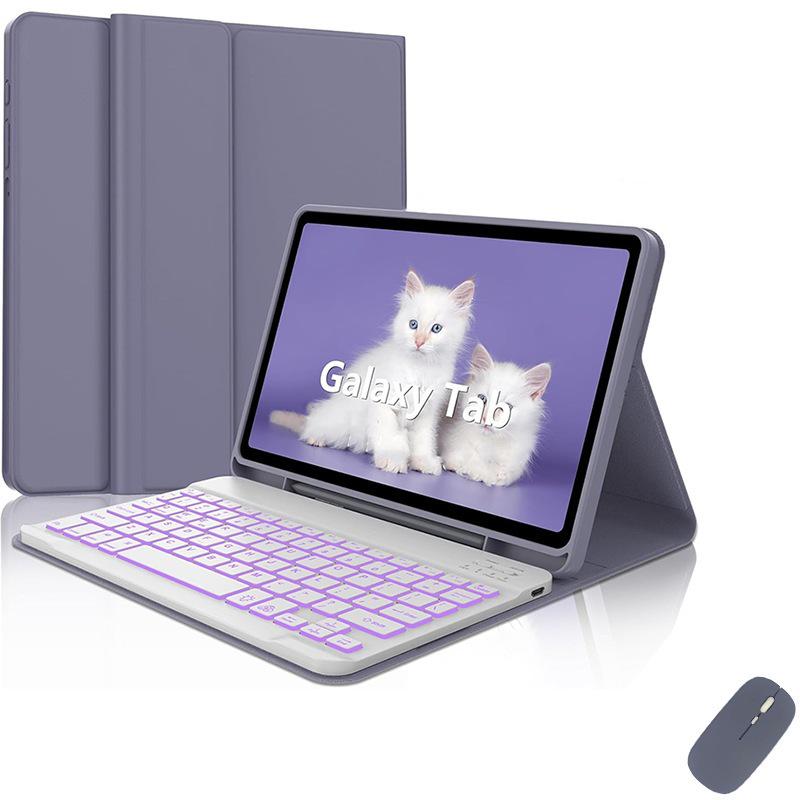 Samsung Tablet A9 Plus 11 Protective Leather Keyboard Case with Backlit Bluetooth and Pen Slot A11+