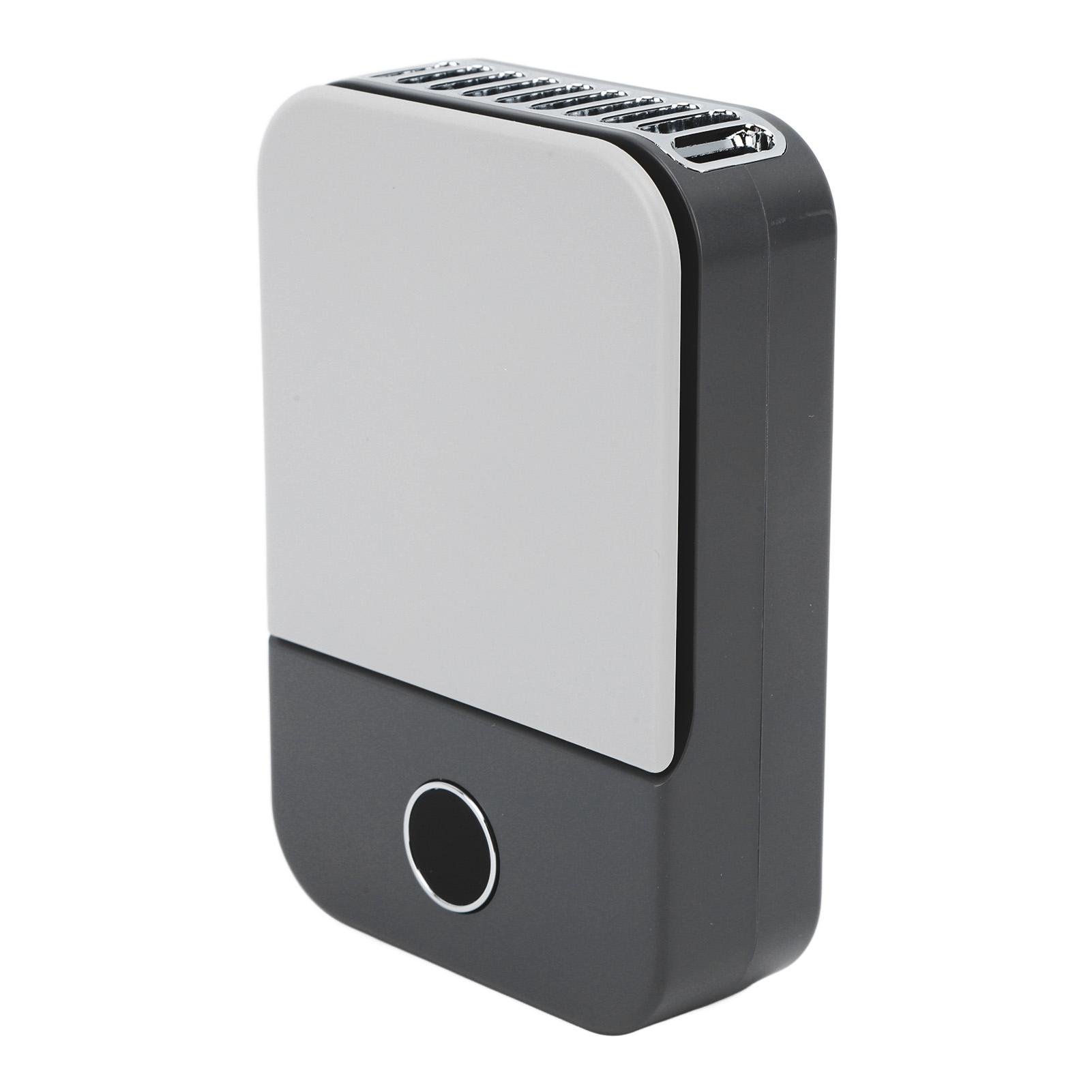 

Портативный шейный вентилятор Мини подвесной шейный вентилятор с регулируемым шнурком USB перезаряжаемый Тихий 3 скорости ветра Носимый персональный чёрный