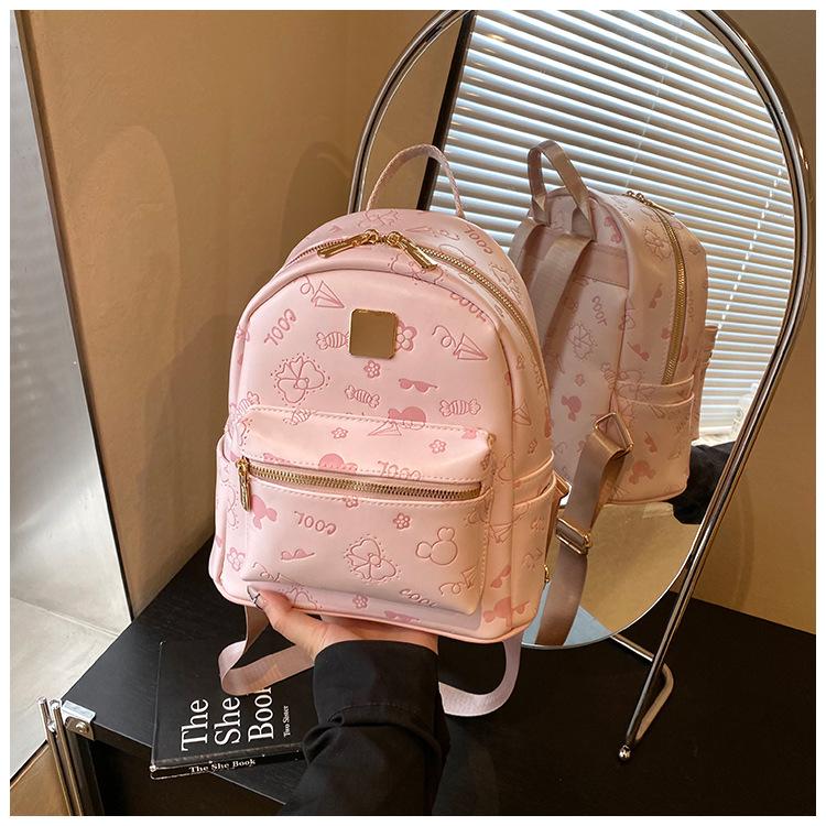 Backpack bag women's new trendy large-capacity texture fashionable versatile commuter small backpack schoolbag women
