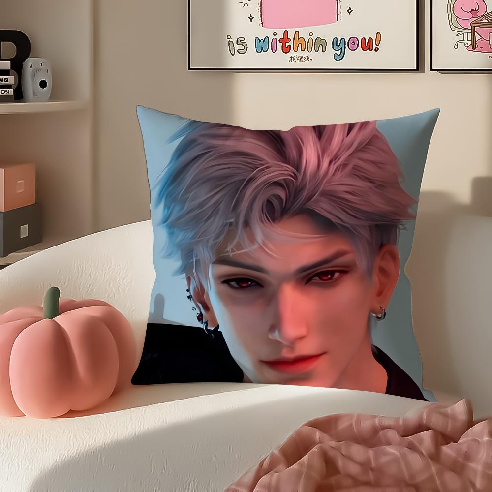 Game Love And Deepspace Sylus Cushion Cover Pillowcase Short Plush Invisible zipper Room Sofa Cushion Cover