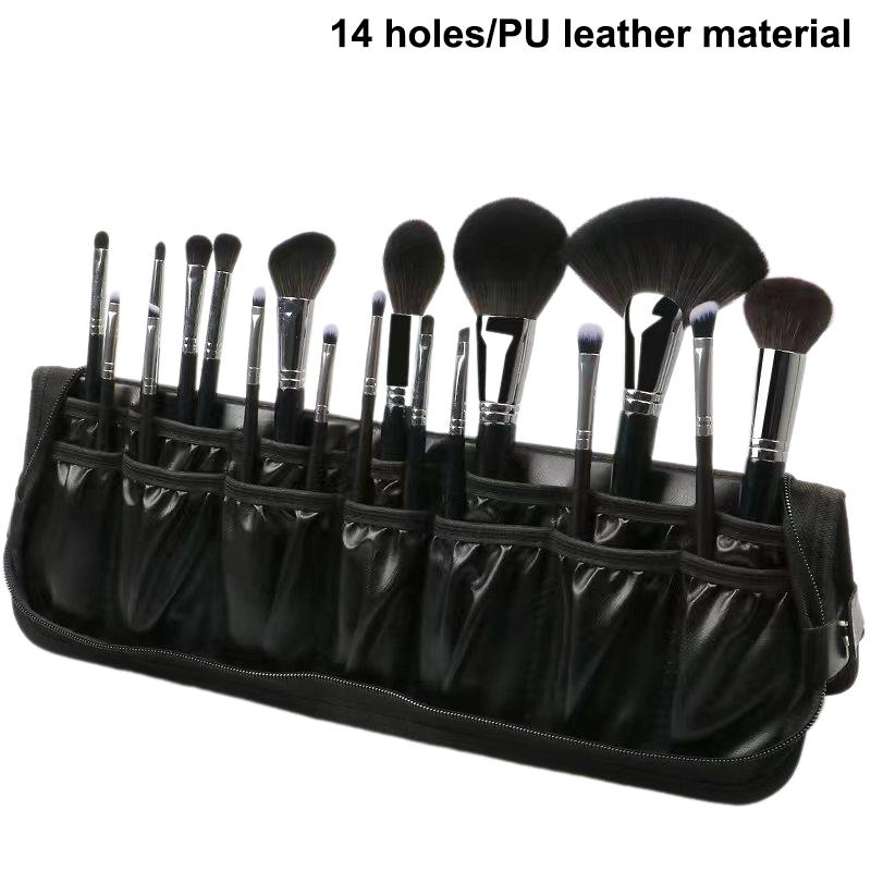 12/14/23/29 Löcher Faltbare Make-up-Pinsel Tasche Damen Make-up-Pinsel Werkzeugtasche Organizer Reise Puder Kosmetik Toilettenartikel Etui Halter